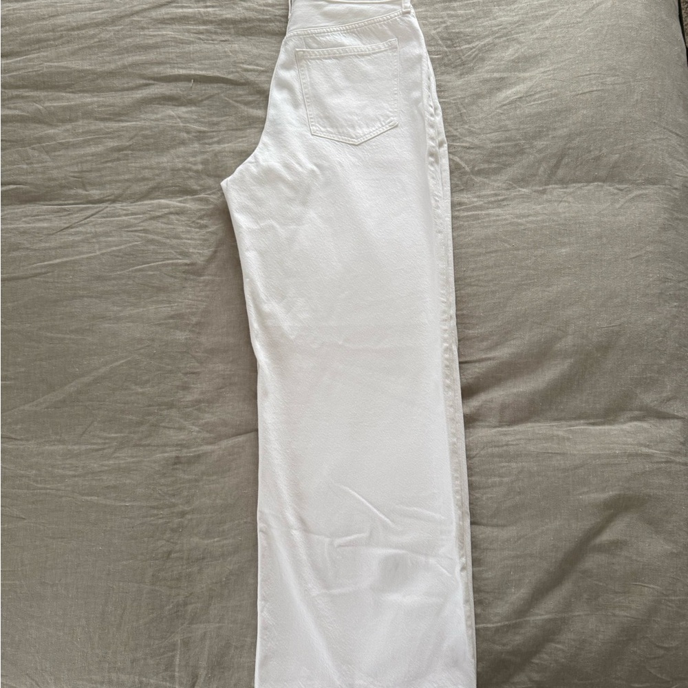 Abercrombie & Fitch Cream Wide Leg Jeans - Picture 4 of 6